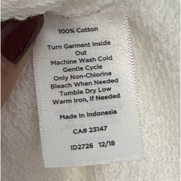 Talbots Quarter Zip Pullover White Womens Plus 1X Stretch Terry Knit Cotton - Picture 4 of 7